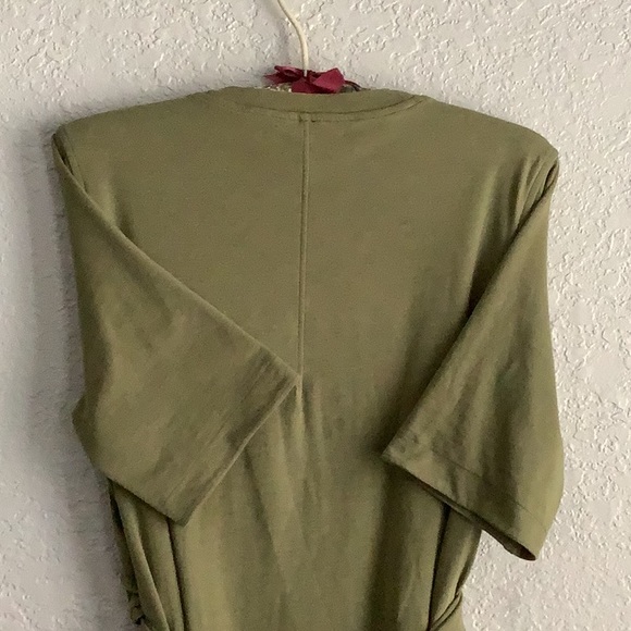 Lululemon Cotton Wrap Front Dress with Crew Neck and Short Sleeves - Picture 6 of 8